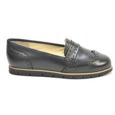 Caterina Black Leather (extra wide)